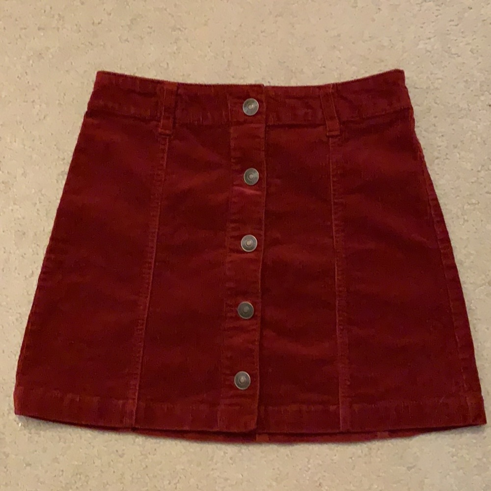 Forever 21 Suede Skirt Red